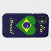 I Liebe Brasilien - Eu-Amo Brasilien - auf Case-Mate iPhone Hülle (Rückseite (Horizontal))
