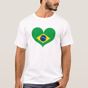 I Liebe Brasilien Flagge T-Shirt