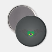 I Liebe Brasilien - Flügel Magnet (Vorderseite/Rückseite)