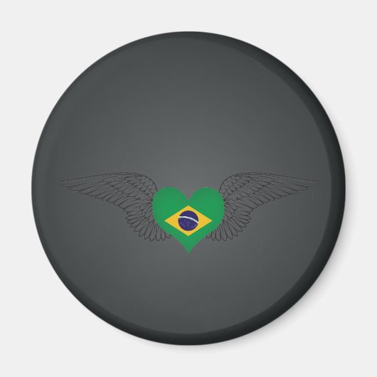 I Liebe Brasilien - Flügel Magnet (Vorne)