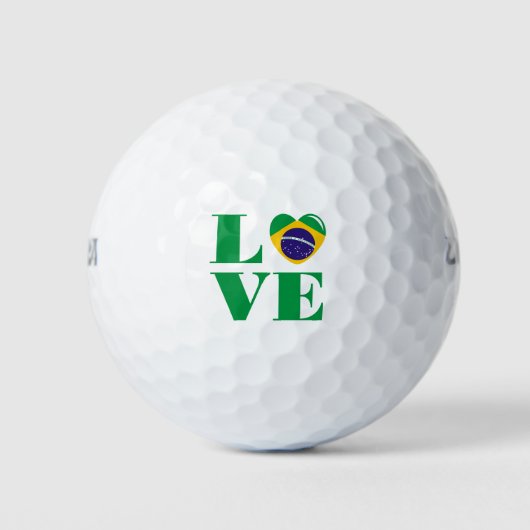 I Liebe Brasilien Golfball (Vorderseite)