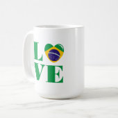 I Liebe Brasilien Kaffeetasse (Vorderseite Links)