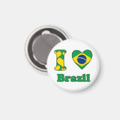 I Liebe Brasilien Magnet (Vorderseite/Rückseite)