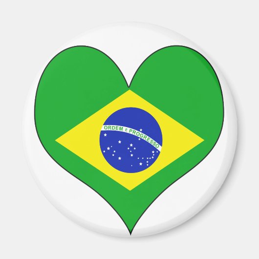 I Liebe Brasilien Magnet (Vorne)