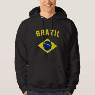 I Liebe Brasilien Minimalistisch brasilianische Fl Hoodie