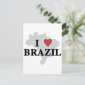 I Liebe Brasilien Postkarte (Stehend Vorderseite)