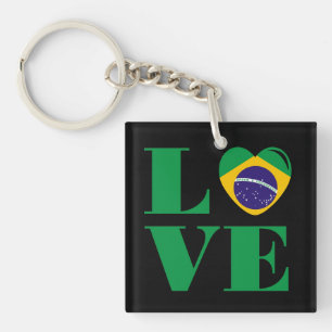 I Liebe Brasilien Schlüsselanhänger