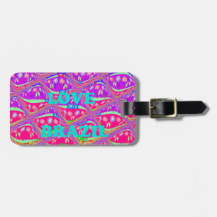 I Liebe Brasilien: Schöne Samba Traditionstöne Gepäckanhänger