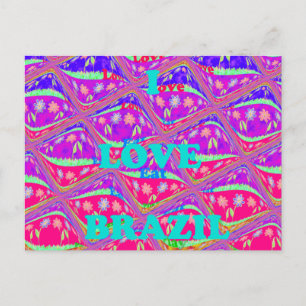 I Liebe Brasilien: Schöne Samba Traditionstöne Postkarte