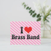 I Liebe Brass Band Postkarte (Stehend Vorderseite)