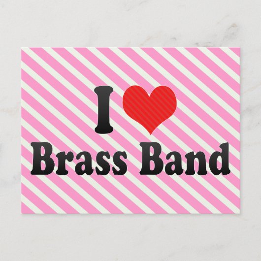 I Liebe Brass Band Postkarte (Vorderseite)