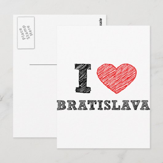 I Liebe Bratislava Postkarte (Vorne/Hinten)
