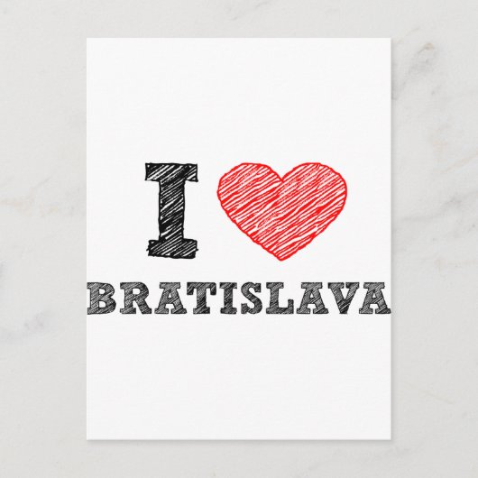 I Liebe Bratislava Postkarte (Vorderseite)