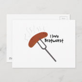 I Liebe Bratwurst Postkarte (Vorne/Hinten)