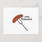 I Liebe Bratwurst Postkarte (Vorderseite)