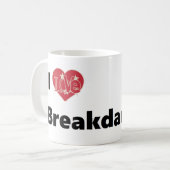 I Liebe Breakdance Kaffeetasse (Vorderseite Links)