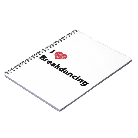 I Liebe Breakdance Notizblock (Linke Seite)