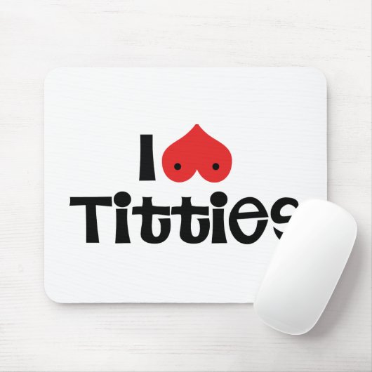 I Liebe Breasts Mousepad (Mit Mouse)