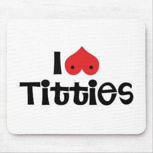 I Liebe Breasts Mousepad