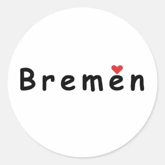 i Liebe Bremen Runder Aufkleber (Vorderseite)