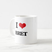 I Liebe Bret Kaffeetasse (Vorderseite Links)