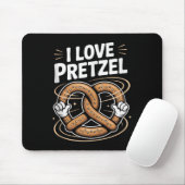 I Liebe Bretzel Fun Feinschmecker Delight Tank Top Mousepad (Mit Mouse)