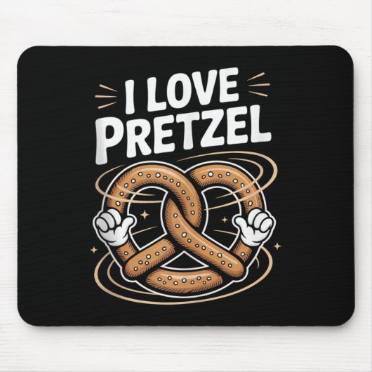 I Liebe Bretzel Fun Feinschmecker Delight Tank Top Mousepad (Vorne)
