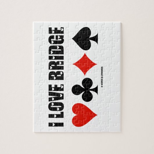 I Liebe Bridge Card Anzug Bridge Attitude Puzzle (Vertikal)