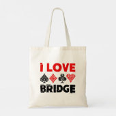 I Liebe Bridge Card Game Player Enthusiasten Tragetasche (Rückseite)