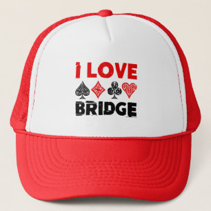 I Liebe Bridge Card Game Player Enthusiasten Truckerkappe