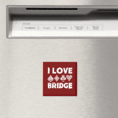 I Liebe Bridge Card Game Player Magnet (In Situ (Geschirrspüler))