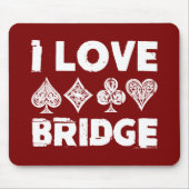 I Liebe Bridge Card Game Player Mousepad (Vorne)