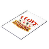 I Liebe Bridge Card Game Player Notizblock (Linke Seite)