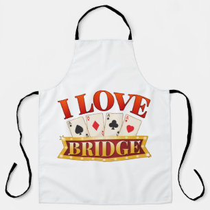 I Liebe Bridge Card Game Player Schürze