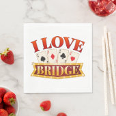 I Liebe Bridge Card Game Player Serviette (Beispiel)