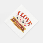 I Liebe Bridge Card Game Player Serviette (Ecke)