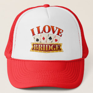 I Liebe Bridge Card Game Player Truckerkappe