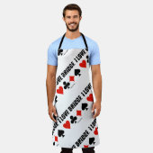 I Liebe Bridge Vier-Karten-Anzug Bridge Spielstärk Schürze (Getragen)