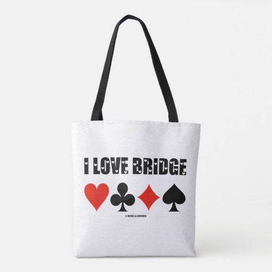 I Liebe Bridge Vier-Karten-Anzug Bridge Spielstärk Tasche (Rückseite)