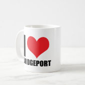 I Liebe Bridgeport Kaffeetasse (Vorderseite Links)