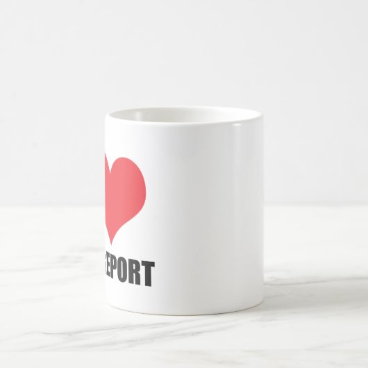 I Liebe Bridgeport Kaffeetasse (Mittel)