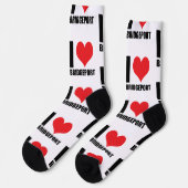 I Liebe Bridgeport Socken (Linkes Detail)