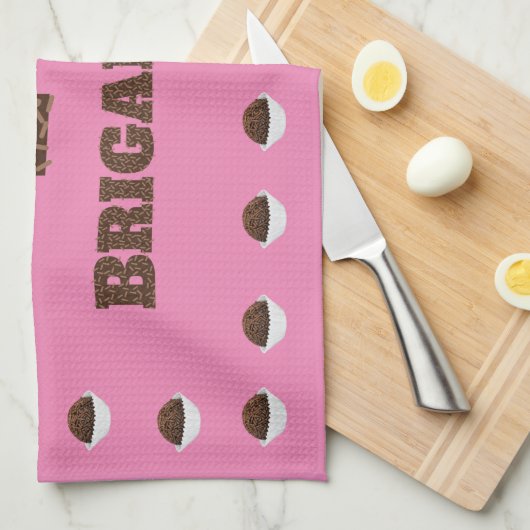 I Liebe Brigadeiro Geschirrtuch (Viertel Falte)