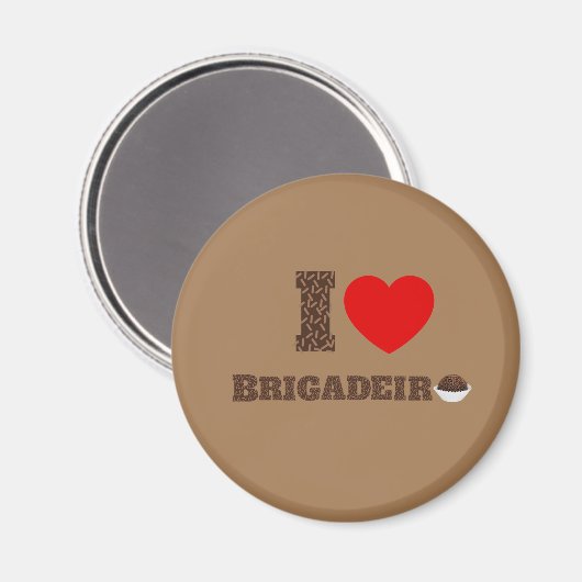 I Liebe Brigadeiro Magnet (Vorderseite/Rückseite)