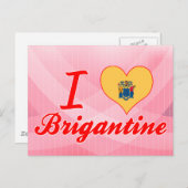 I Liebe Brigantine, New Jersey Postkarte (Vorne/Hinten)