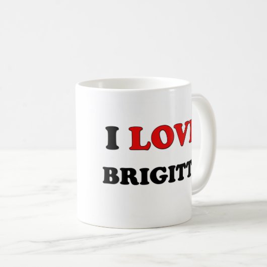 I Liebe Brigitte Kaffeetasse (VorderseiteRechts)