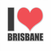 I Liebe Brisbane Aufkleber (Vorderseite)