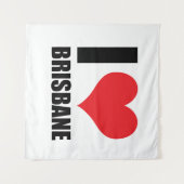 I Liebe Brisbane Wandteppich (Vorderseite (Horizontal))