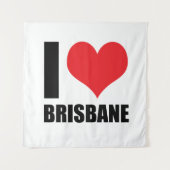 I Liebe Brisbane Wandteppich (Vorderseite)