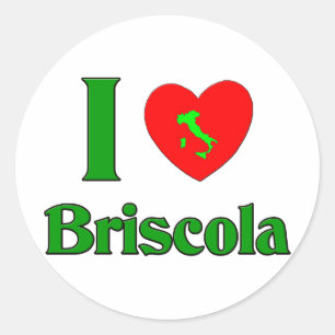 I Liebe Briscola Runder Aufkleber